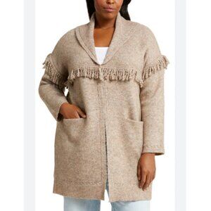 Democracy Western Fringe Cardigan with Pockets Large